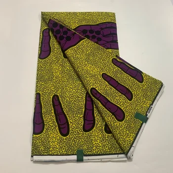 Новая Африканская Восковая ткань Анкары Настоящая Восковая Ткань в стиле Нигерии, Ганы, Ткань для шитья платья своими руками из 100% хлопка