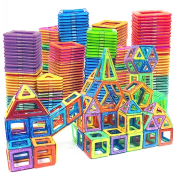 Магнитные строительные блоки большого и мини-размера, сделай САМ, Дизайнерская магнитная игрушка, развивающий конструктор, набор игрушек для детей