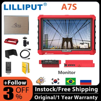 LILLIPUT A7S 7 Дюймов 1920x1200 HD IPS Экран 500cd/m2 Полевой Монитор Камеры 4K HD-MI Вход-Выход Video Assist для Беззеркальной Зеркальной Фотокамеры