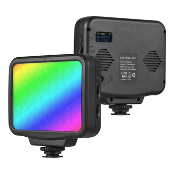 Портативная RGB-Камера Для Видеосъемки LED Fill Light 2500K-9900K С Плавным Затемнением, 21 Световой Эффект, Встроенный Аккумулятор