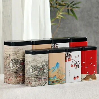 Чайник, Квадратный Железный чайник, Маленький Портативный Металлический чайник, Коробка для чая, Переносная Китайская Железная коробка, Герметичный чайник, Чайный набор, аксессуары