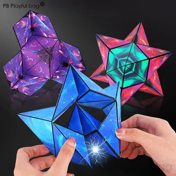 Декомпрессионные игрушки для взрослых, магнитный волшебный куб, магнитные геометрические трехмерные строительные блоки, декомпрессионная головоломка xd07
