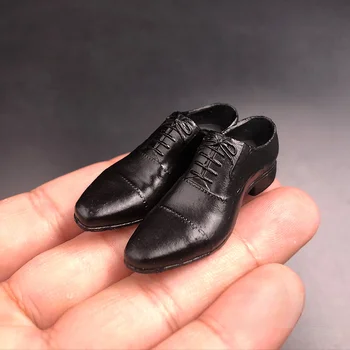 ACPLAY ATX002 Черная кожаная обувь в масштабе 1/6, пластик с колышком внутри, подходит для 12-дюймового мужчины, аксессуары для игрушечных фигурок 