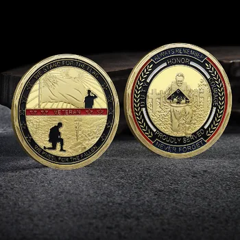 Военная монета США Солдат Всегда помнит, Никогда не забывай Подставка для флага Памятная монета Вызовная монета Ветеранская монета