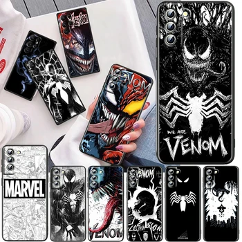 Marvel Funny Venom Cool Для Samsung Galaxy S23 S22 S21 S20 Ultra Plus Pro S10 S9 S8 S7 S6 4G 5G силиконовый Мягкий Черный Чехол Для Телефона
