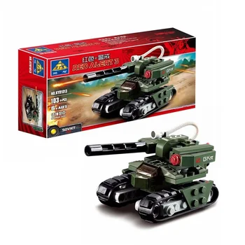 Строительные блоки Hammer Tank Red Alert 3 Военных танка, ведущие Кирпичи, Игрушки для детей, Подарочный набор танков
