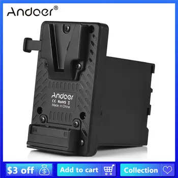 Andoer V-Lock V-Образное крепление батарейной пластины к адаптеру BP-U для фиктивного аккумулятора, Декодирующий чип для батарей BP-U90 для видеокамеры Sony PMW-100