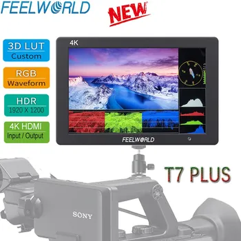 FEELWORLD T7 PLUS 7-дюймовый Полевой монитор 3D LUT IPS 1920x1200 С Встроенной камерой В Алюминиевом корпусе С 4K HDMI Входом/ Выходом Для Видеосъемки