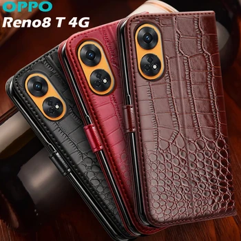 OPPO Reno8 T 4G Case Кожаный Флип-чехол-бумажник для OPPO Reno 8 T 8T 4G CPH2481 Чехол для телефона OPPO Reno8 T case чехол со слотом для карт