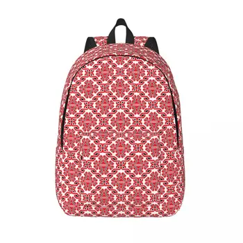 Персонализированная украинская Вышивка, орнамент Вышиванка, холщовый рюкзак, женская Мужская повседневная сумка для колледжа, школьные этнические сумки