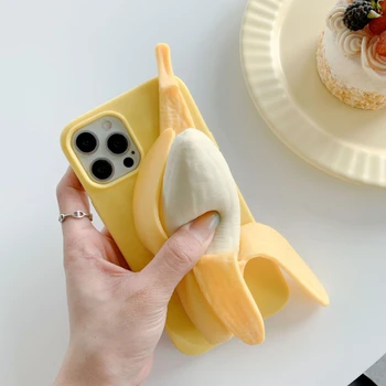 Забавный игрушечный чехол-банан для телефона, подходящий для Iphone 12 Mini 13 11 14 Pro Max XR X XSMAX 7 8 Plus Case