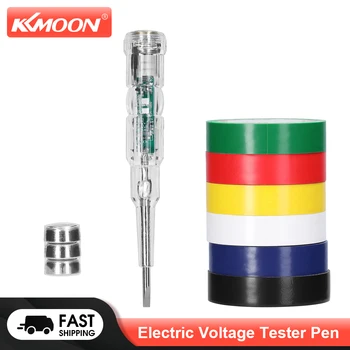 KKMOON Electric Voltage Tester Pen Kit Детектор Напряжения Питания Тестовый Карандаш для Проверки Электричества со Светодиодной Подсветкой Электрический Индикаторный Инструмент