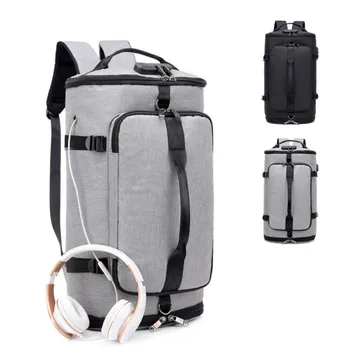 Мужской рюкзак для ноутбука большой емкости, противоугонные дорожные сумки, школьная сумка для подростков, водонепроницаемый Оксфордский рюкзак с USB-зарядкой