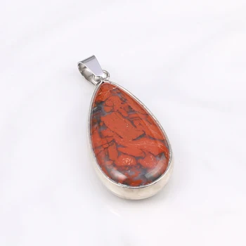 Подвески из натурального камня на шее в форме капли воды в форме Африканского кровавого камня для подарка ювелирным изделиям