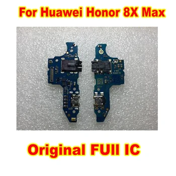 100% Оригинальный USB Порт Для Зарядки Док-Станция Гибкий Кабель + Микрофон Разъем Для наушников Плата Зарядного Устройства Для Huawei Honor 8X Max ARE-AL00 Charge