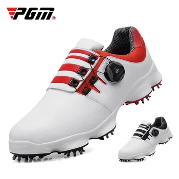 Мужские туфли для гольфа PGM со съемными шипами, нескользящие мужские водонепроницаемые кроссовки, спортивная обувь с ремешком на ручке XZ094