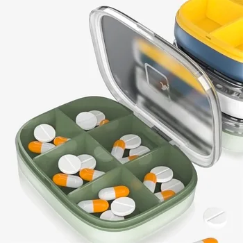Органайзер для таблеток для путешествий, Влагостойкая коробка для таблеток для кармана, кошелек, футляр для ежедневных таблеток, Портативный Держатель для лекарств, Витаминный контейнер