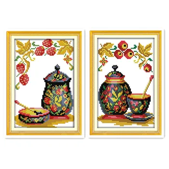 Китайские характеристики вышивки крестом ручной работы мелкая керамика наборы для шитья мебель ткани украшения картины