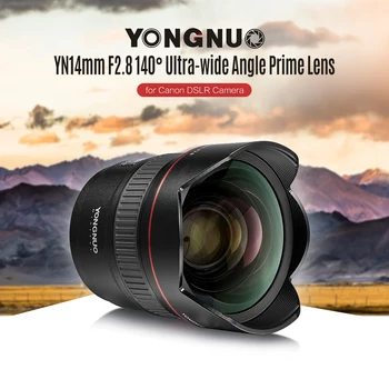 Объектив камеры Yongnuo YN 14mm F2.8 AF MF с Автофокусом Сверхширокоугольный Основной Объектив для камеры Canon 5D Mark III IV 6D 700D 80D 70D