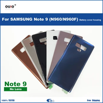 Для SAMSUNG Galaxy Note 9 N960 SM-N960F Замена деталей заднего стекла Без объектива + С логотипом