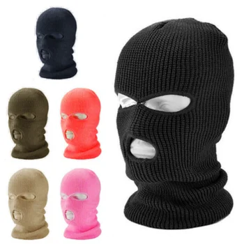 Зимняя армейская тактическая маска 2022 года, 3-луночная полнолицевая Лыжная маска, зимняя шапка, балаклава, Мотоциклетный шлем, полный шлем