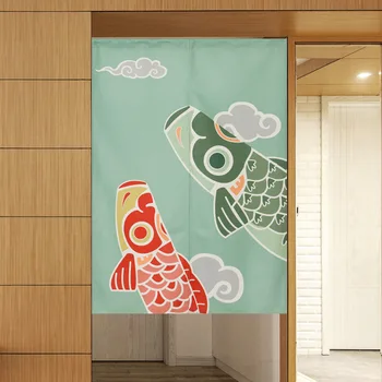 Дверная занавеска в японском стиле, кухня, ресторан, магазин, коммерческая перегородка, занавеска для ванной, туалета, половинка Занавески
