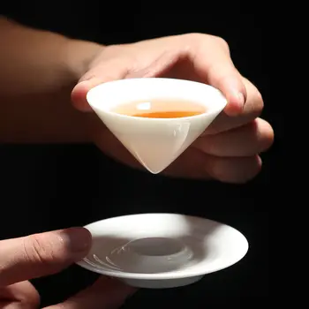 40 мл Небольшой Емкости Белый Фарфоровый Набор Чайных Чашек Кунг-Фу Creative Ceramic Espresso Coffee Cup Tea Master Tasting Cup1 шт.