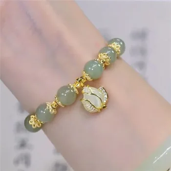 1 шт. золотой женский браслет в виде листьев, двухслойные украшения, подарок девушке