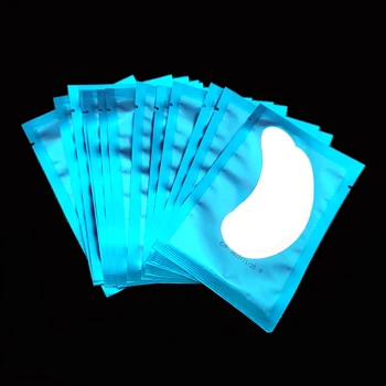 50 пар синих Новых Бумажных пластырей Подушечки для ресниц под глазами Бумажные пластыри для наращивания ресниц Наконечники для глаз Наклейки Обертывания Инструменты для макияжа