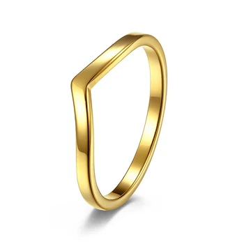 Минималистичное Женское кольцо из нержавеющей стали в форме сердца толщиной 2 мм в стиле Love Подарок на Годовщину свадьбы Романтические украшения