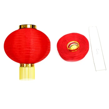 Китайские фонарики, украшения для китайского Нового года, весенний фестиваль, свадебная ткань