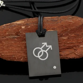 Мужское ожерелье для ЛГБТ-гей-прайда из нержавеющей стали
