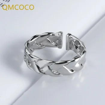 QMCOCO Серебристого цвета, модные Изысканные подарки с драгоценными камнями для женщин, модные Ретро Уникальные Регулируемые кольца, украшения для подарков для девочек