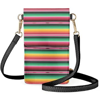 Женские сумки для телефонов FORUDESIGNS, роскошная Мексиканская сумка-мессенджер с красочным принтом, прочная сумка-ранец через плечо
