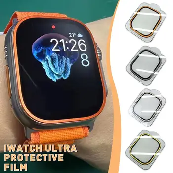 49-миллиметровая защитная пленка для экрана Apple Watch Case Ultra Accessories Металлическая рамка из алюминиевого сплава Корпус часов из закаленного стекла HD