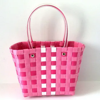 Женская сумка простого дизайна 2023, Новая тканая женская сумка, модная сумка через плечо ярких цветов, сумка для покупок, летняя пляжная сумка