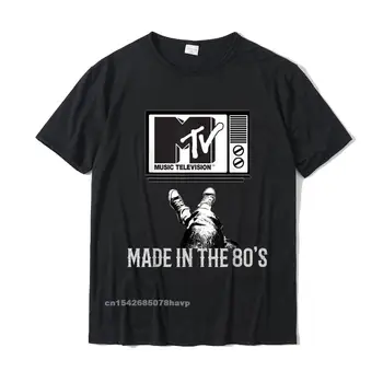 Mademark X MTV - MTV Сделано в 80-х Винтажная Рубашка Для поклонников MTV, Мужская Женская Футболка, Топы, Хлопковые Мужские Футболки, Новейшие