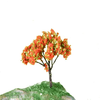 10шт Архитектурная миниатюрная модель Проволочный цветок Осеннее дерево для конструкторов Игрушек или хобби-моделистов