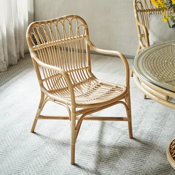 Японские Простые уличные стулья из ротанга, Современная уличная мебель, Скандинавские Обеденные стулья для кафе, Пляжные стулья для домашнего сада, Дизайнерское кресло