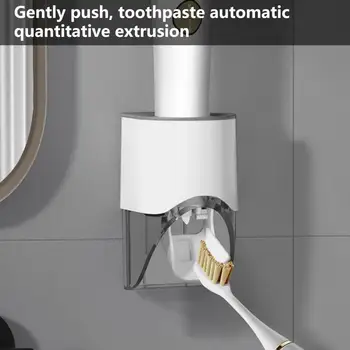 Дозатор зубной пасты, Настенный Автоматический держатель зубной щетки, Соковыжималка для зубной пасты, Аксессуары для ванной комнаты