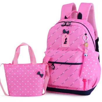 Детские школьные сумки, рюкзак с принтом для девочек-подростков, школьные рюкзаки, 3 шт./компл., детский дорожный рюкзак, Милая сумка Mochila