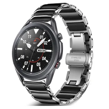 Ремешок для Samsung Galaxy Watch 6 44 мм 40 мм/Watch 5 Pro 45 мм Браслет из керамики из нержавеющей стали Galaxy 6 Classic Band 47 мм 43 мм