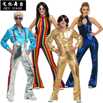 Ночь за ночью танцевальная лихорадка, танцевальный костюм для дискотеки 80-х, костюм, одетый как клубный костюм для Хэллоуина, винтажный наряд для взрослых