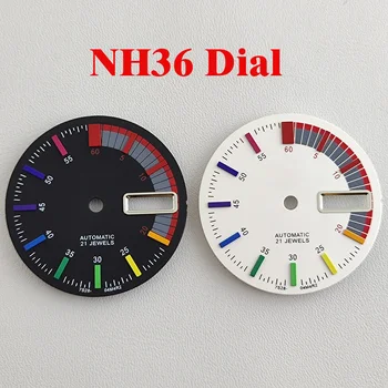 Циферблат NH36, циферблат NH35, циферблат 28,5 мм с радужным циферблатом, подходит для часового механизма NH36, аксессуары для часов, инструмент для ремонта часов