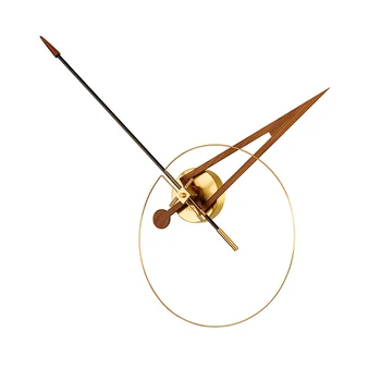 Современные креативные 3D настенные часы Золотые Металлические настенные часы Домашний декор Гостиная Отель Nordic Испания Часы с большими стрелками Klok Подарок D52
