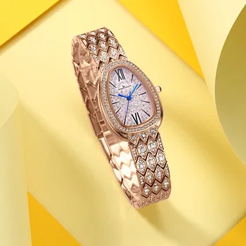 Роскошные дизайнерские женские часы в форме змеи, наручные часы, женские золотые кварцевые женские часы, женские часы с бриллиантами, подарок для девушки