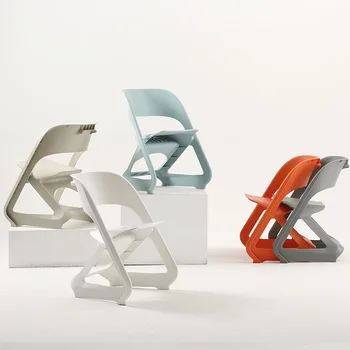 Пластиковые офисные стулья, штабелируемые кресла для отдыха в конференц-зале, стулья для переговоров, белые стулья для выставочной аудитории