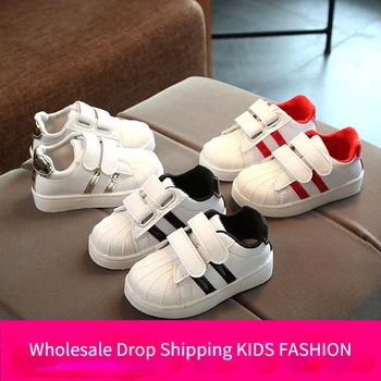 Детские кроссовки для маленьких девочек и мальчиков, спортивная обувь для малышей на липучке, модные повседневные легкие дышащие Мягкие кроссовки для бега