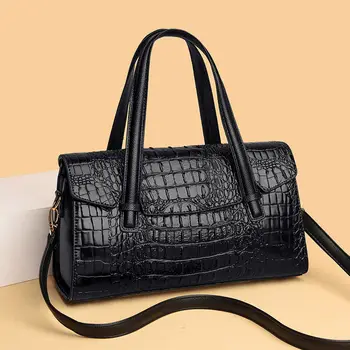 Высококачественные сумки из крокодиловой кожи класса люкс, женские сумки, дизайнерская винтажная сумка-тоут из крокодиловой кожи, женская сумка через плечо для женщин