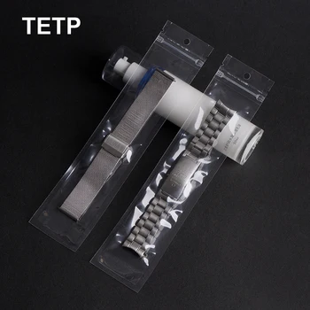 TETP 100шт Прозрачный ремешок для часов, упаковочные пакеты с отверстием для подвешивания, Аксессуары, Дисплей для хранения ожерелья, пластиковый пакет на молнии
